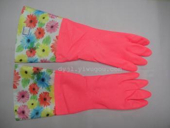 生产销售42CM保暖家用绒里手套 洗衣保暖塑胶手套