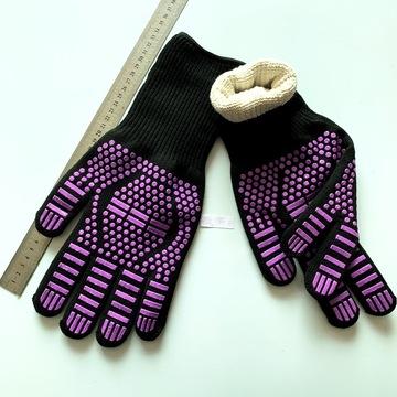 耐高温手套厂家 制造工厂隔热防烫止滑通用表面印硅胶手套